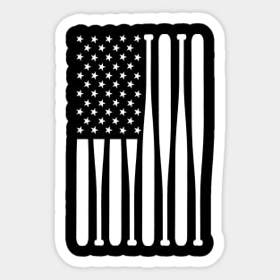 Baseball softball flag Sticker